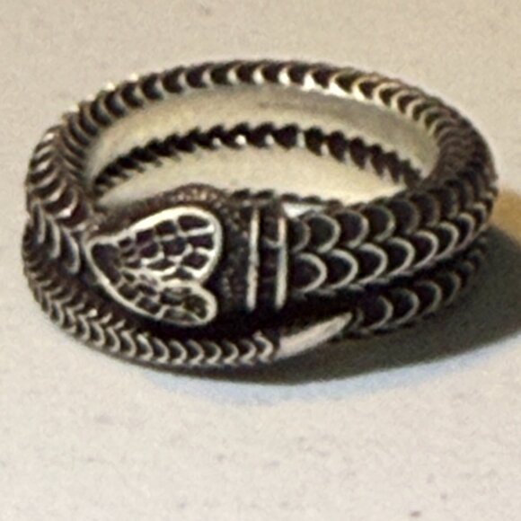 GUCCI Silver 925 Snake Ring - - 577294 J8400, sizes 20 & 21 - Picture 10 of 15